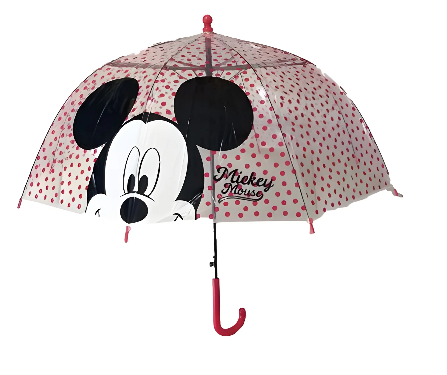 Arditex Paraguas Transparente Mickey Mouse Disney 65 Cm Resistente Al Agua