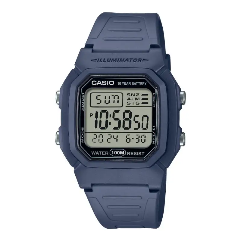 Reloj Casio Digital W-800H-2AVES Resistente Al Agua Hombre