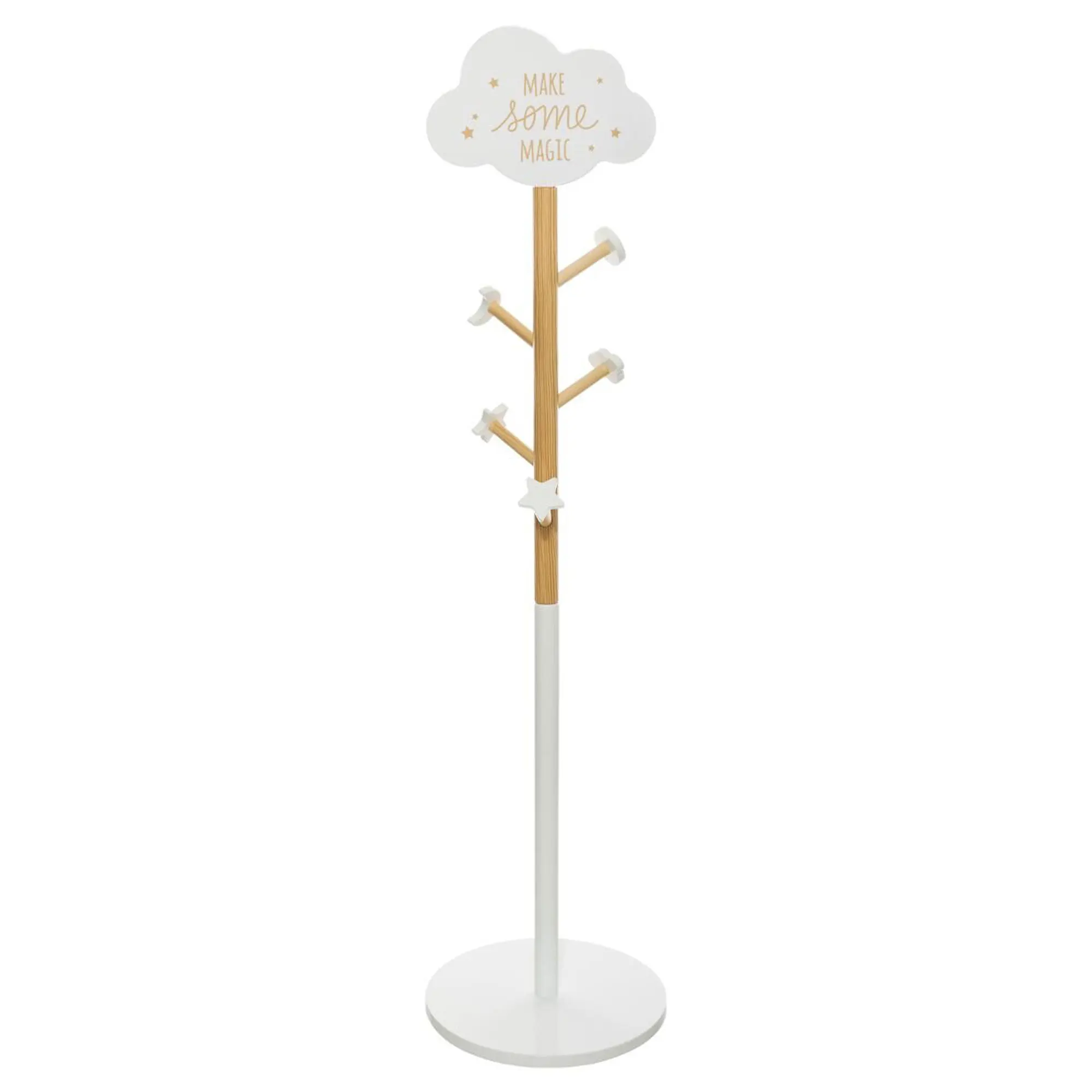 Perchero de madera con decoración de nube Atmosphera.