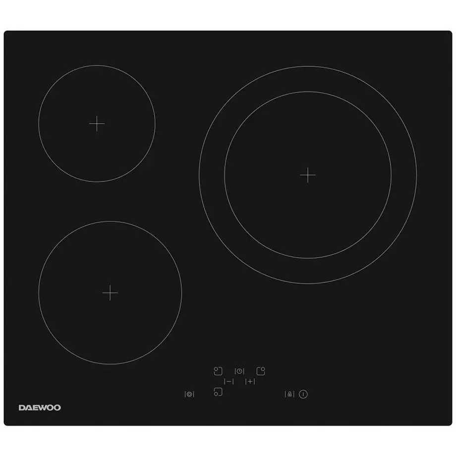 VITROCERAMICA INDEPENDIENTE RADIANTES DAEWOO BH6VTF26BNL-ES 3 ZONAS COCCION ANCHO 60 CM