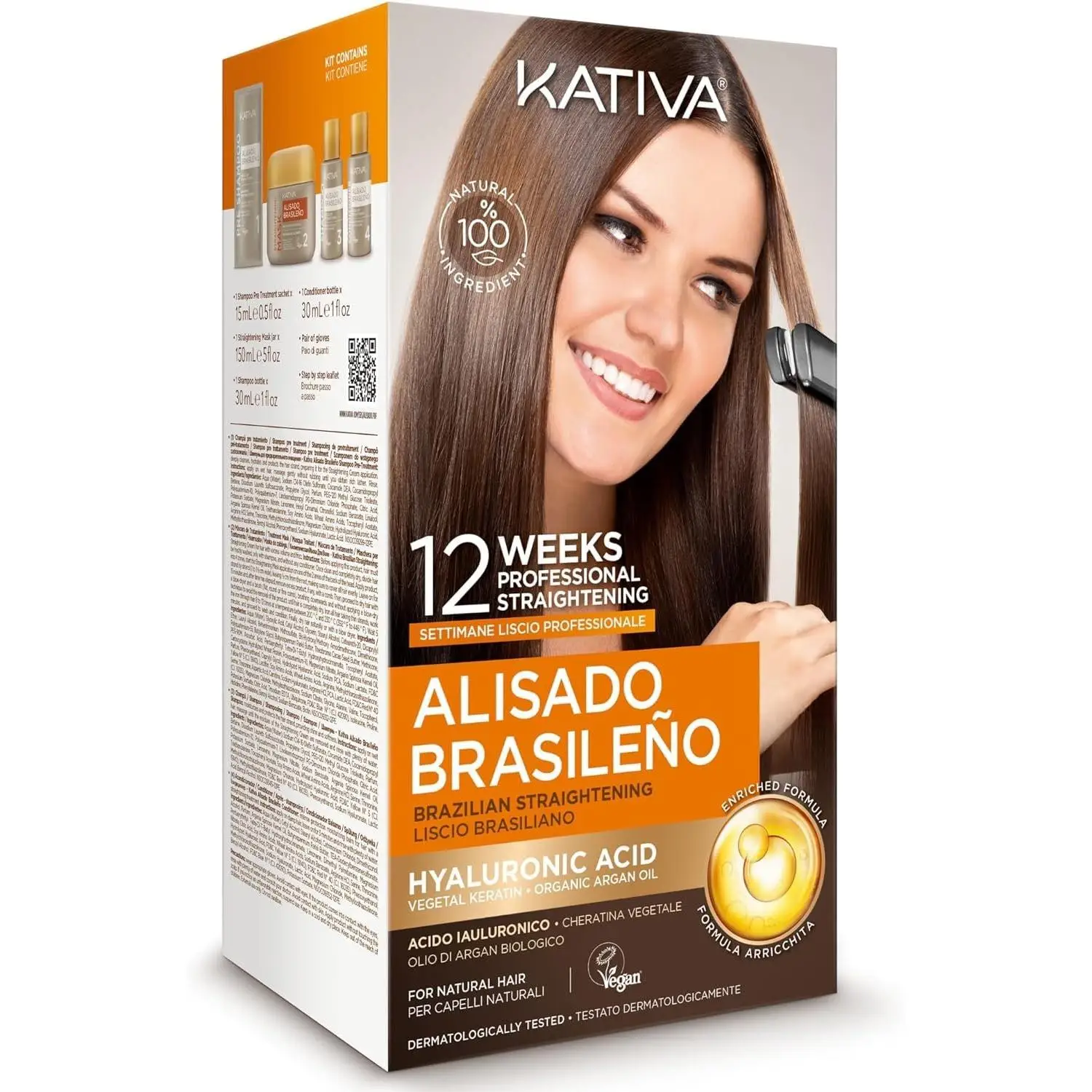 Alisado brasileño con queratina Kativa pack