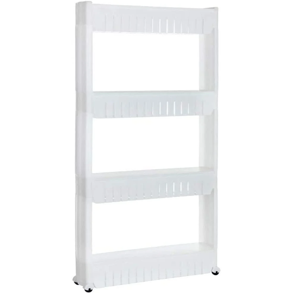 Carro cocina,Carrito cocina,Muebles de cocina,Carro Carrito Slim Estrecho Multiusos Por Ahorro De Espacio Con 4 Ruedas y 2/3/4 Cestos Niveles De Almacenamiento Para Cocina Baño