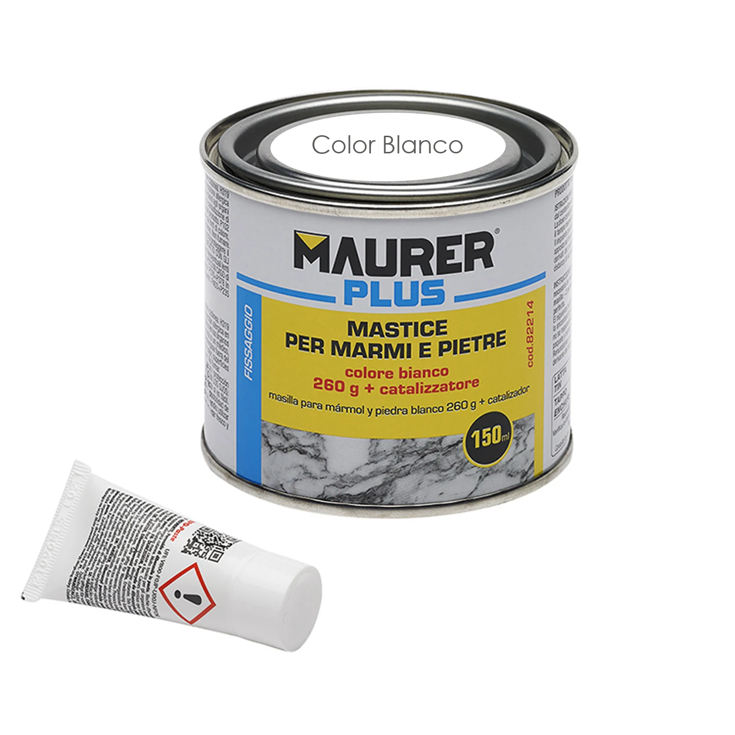 SANCO STORE - MAURER Masilla Para Marmol / Piedra 150 ml. Color Blanca