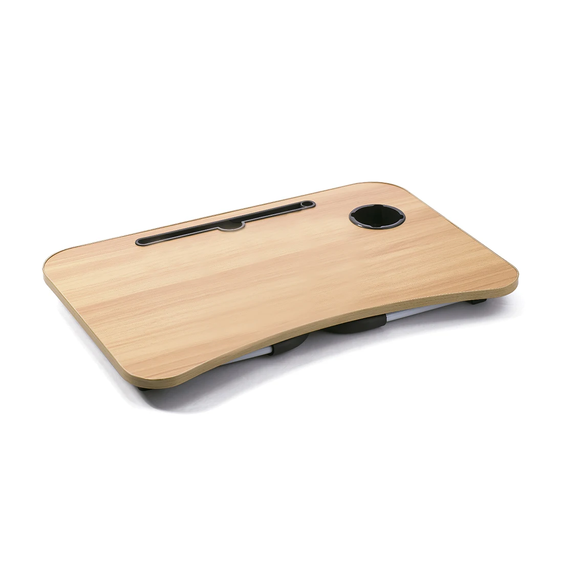 Acomoda Textil – Mesa Laptop Plegable de Madera y Metal para Ordenador Portátil en Sofá o Cama. Bandeja Auxiliar Multiusos para Desayuno, Leer o Trabajar 40x60x27 cm.