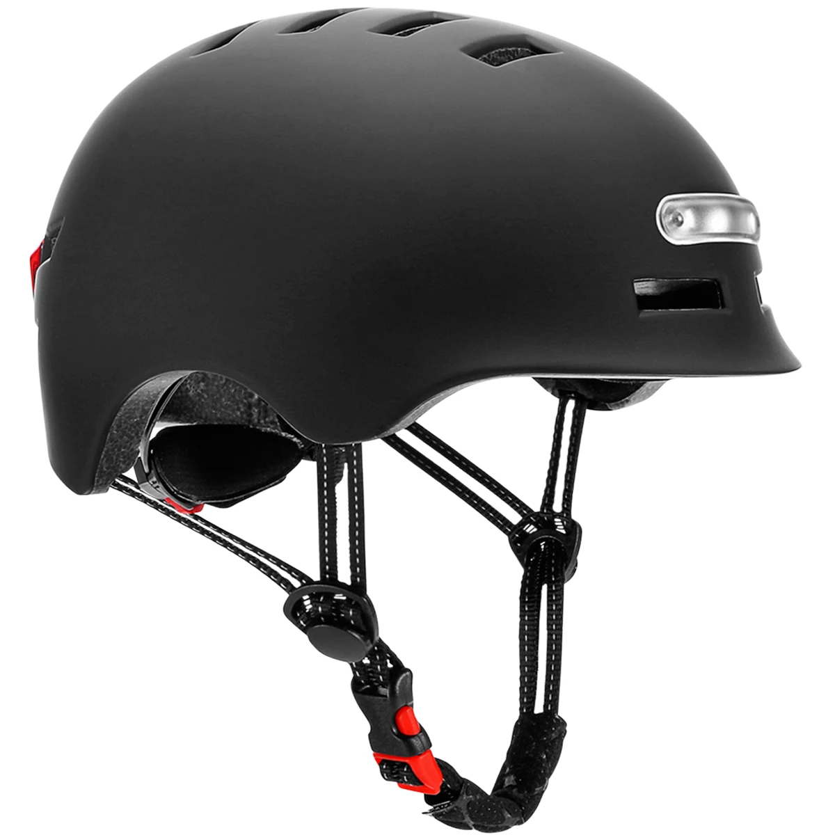 Casco Safe&Go Negro L patinete bici Movilidad Urbana Luz LED frontal y trasera Gridinlux