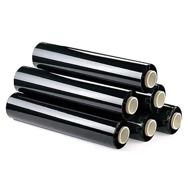 Rollo de Film Transparente o Negro Blanco 50 cm de Ancho, 23 Micras, 1.1 kg – Alta Elasticidad y Resistencia Ideal para Embalaje, Mudanzas y Envíos – Pack Duradero y Versátil
