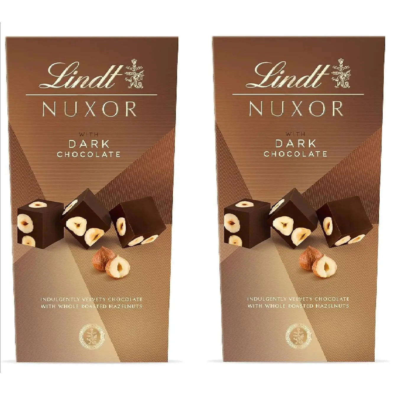 Lindt, Nuxor Bombones Lindt Chocolate Negro Cornet - Pack de 2 unidades de 80g cada una