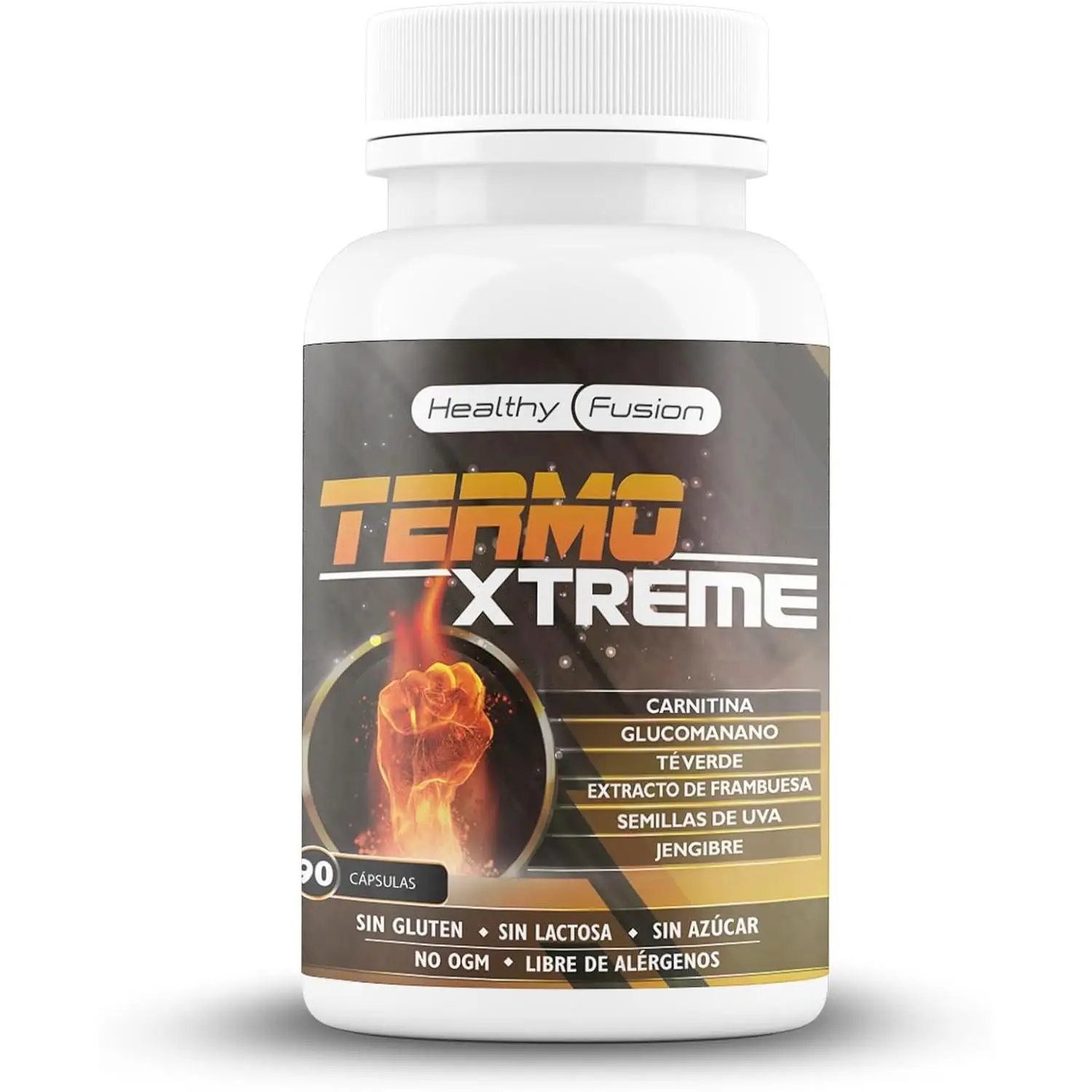 Healthy Fusion TermoXtreme | Pastillas para adelgazar rápido, Quemagrasas, Termogénico, Saciante del Apetito | Adelgazante con L-Carnitina, CLA, Glucomanano | Sin efecto rebote | 90 cápsulas naturales