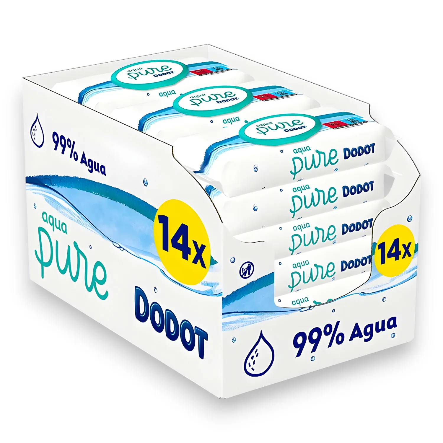 Dodot Pure water wipes-99% water-Premium cotton-Alcohol and Perfume 0%-48 wipes-DODOT.