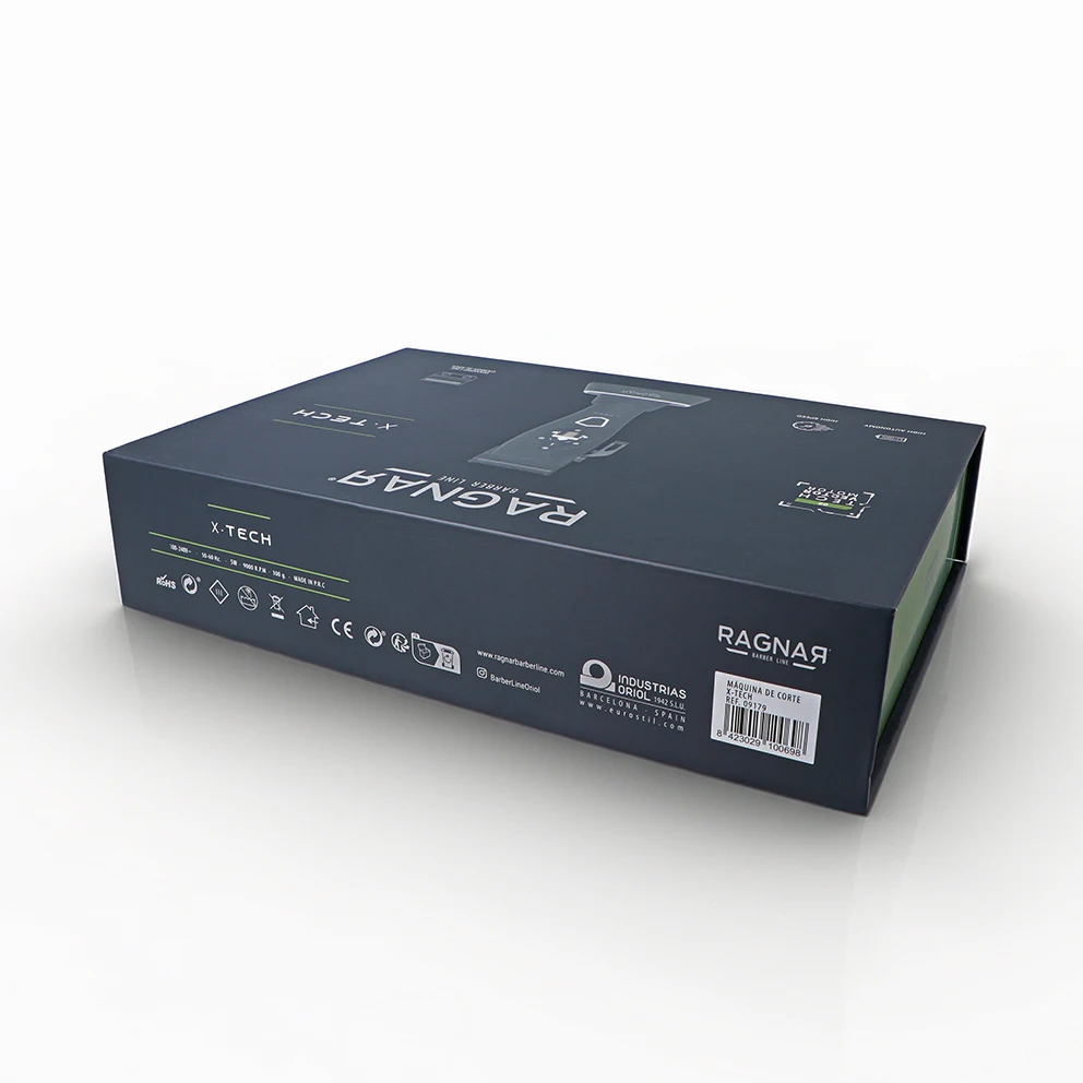 NEW! RAGNAR - CORDLESS HAIR CLIPPER 9000RPM with 5W Tech Vector Motor, Diamond-Like Carbon Blades, 120min Runtime, USB-C Charging, 6 Magnetic Combs for all hair types, ideal for professional grooming and beard trimming. #4