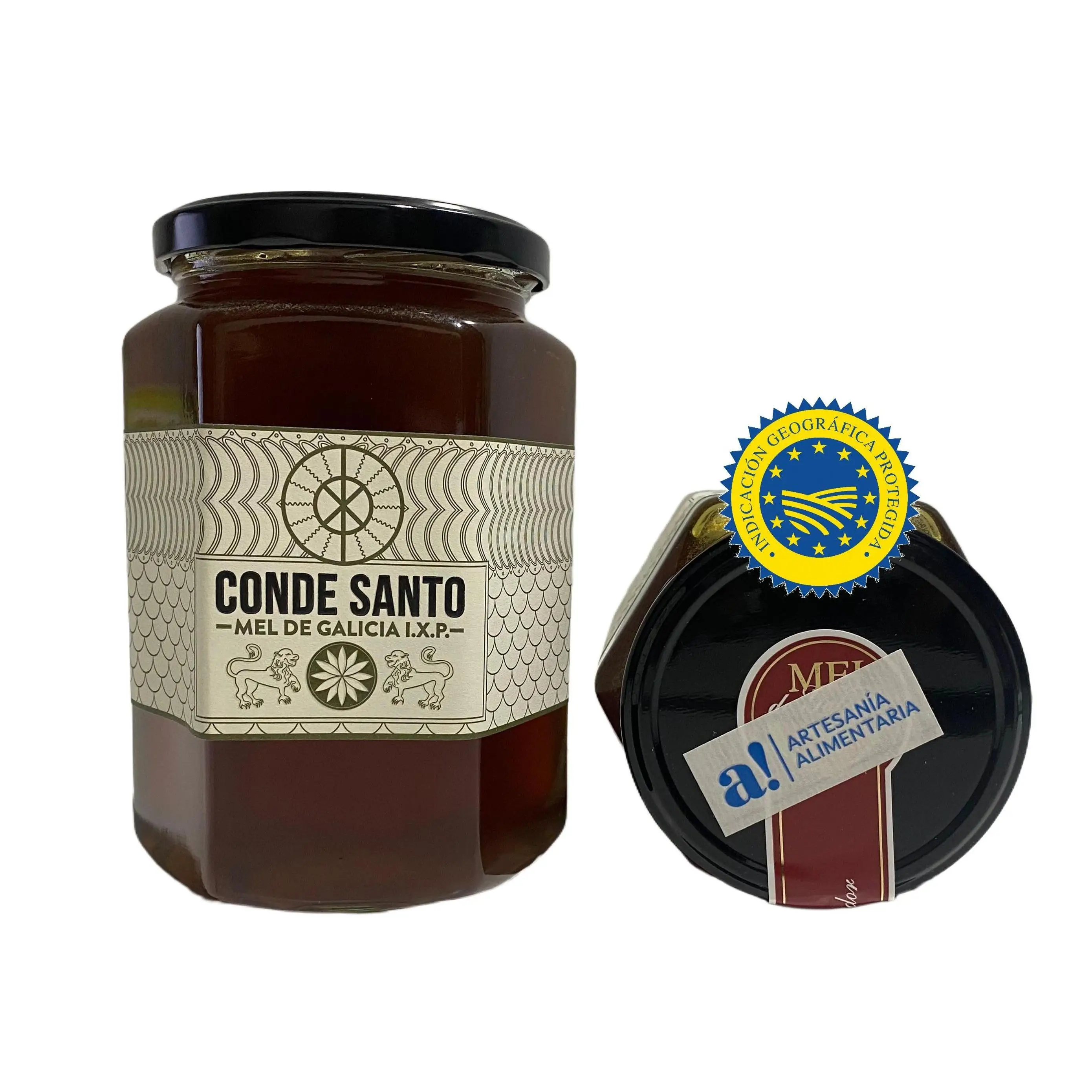 Honey from galicia de montaña; natural artesan raw pure 100% conde santo españa pure honey (mountain, 1 kg)) #1