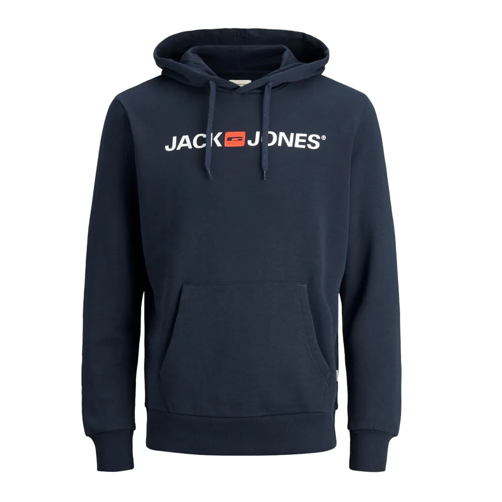 Jack & Jones Hombre Sudadera Con Capucha Logo Classics de la Marca en Pecho Interior Suave y Cálida Moda Casual Informal