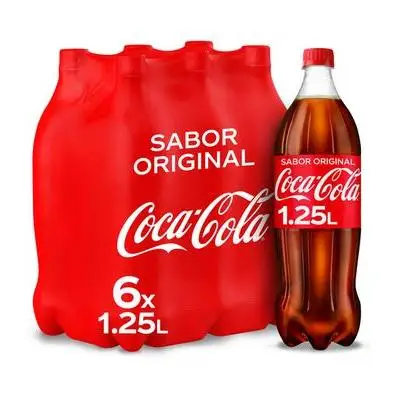 CocaCola sabor original coca-cola pack ahorro 6 Botellas x 1.25L unidad. Original taste.