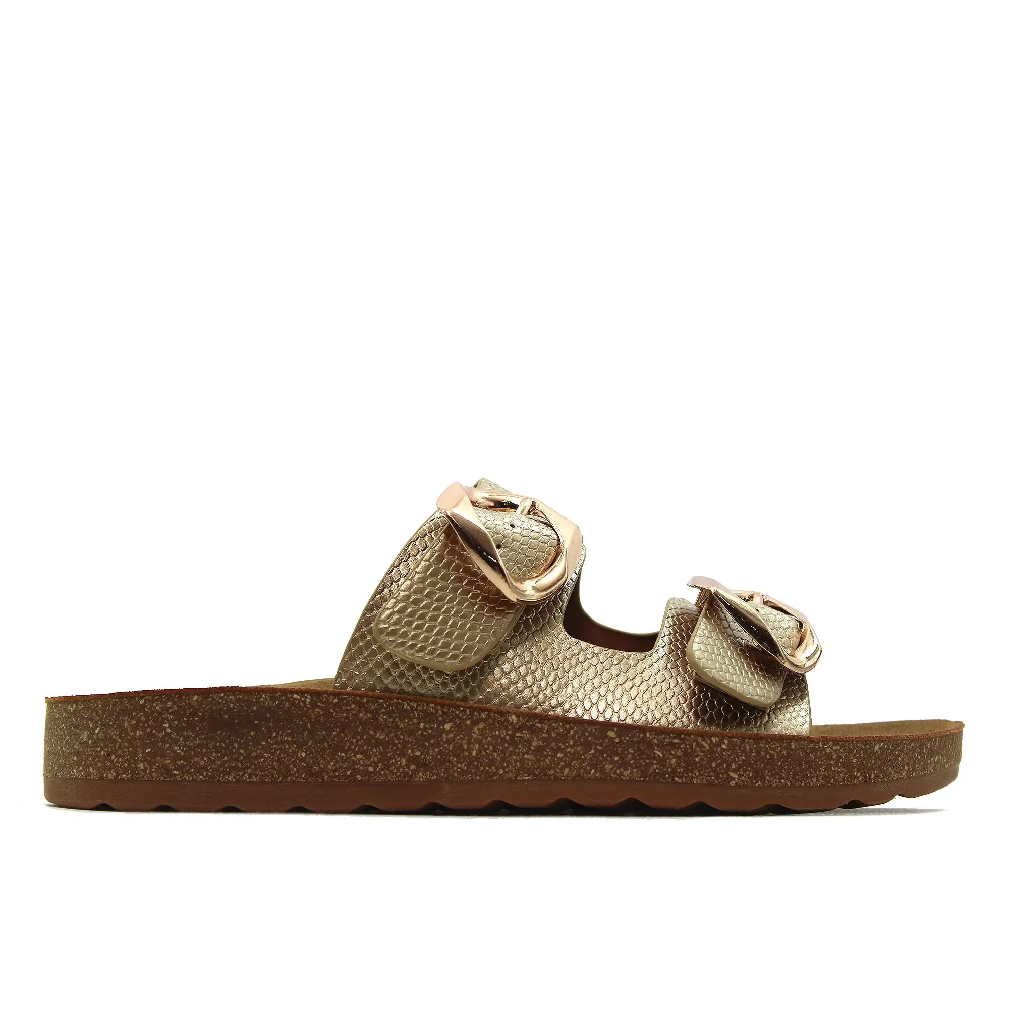 mysoft 26M061 Sandalia de pala con cuña,suela de goma,metida,planta muy cómoda,correas ajustables con hebillas, para señora