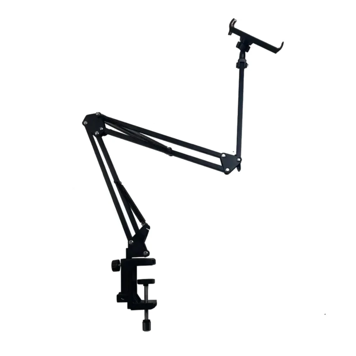Soporte giratorio de 360° para teléfono y tableta - Brazo articulado de acero al carbono con montaje ajustable para cama y escritorio, ideal para lectura y transmisiones en vivo