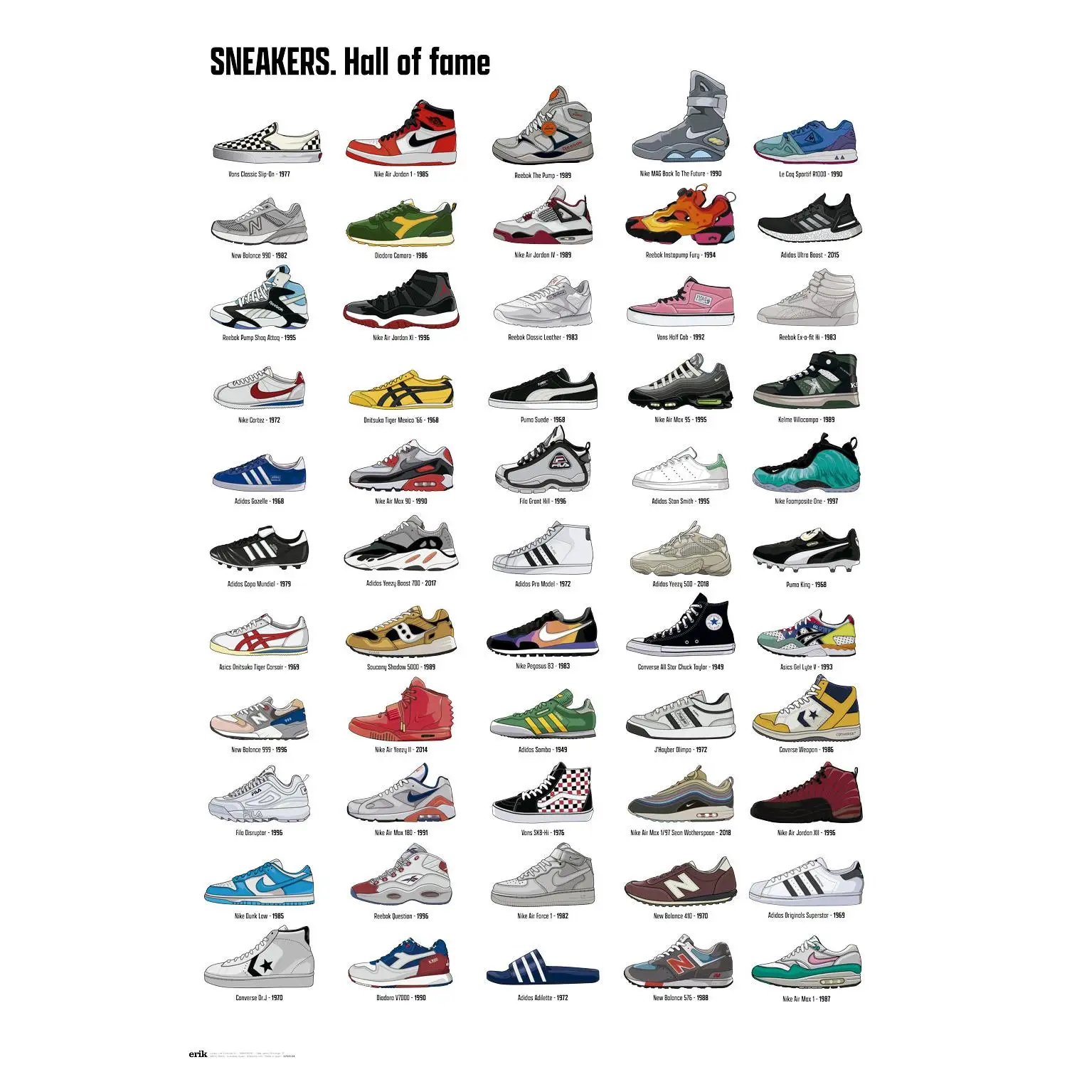 Poster sneakers hall of fame