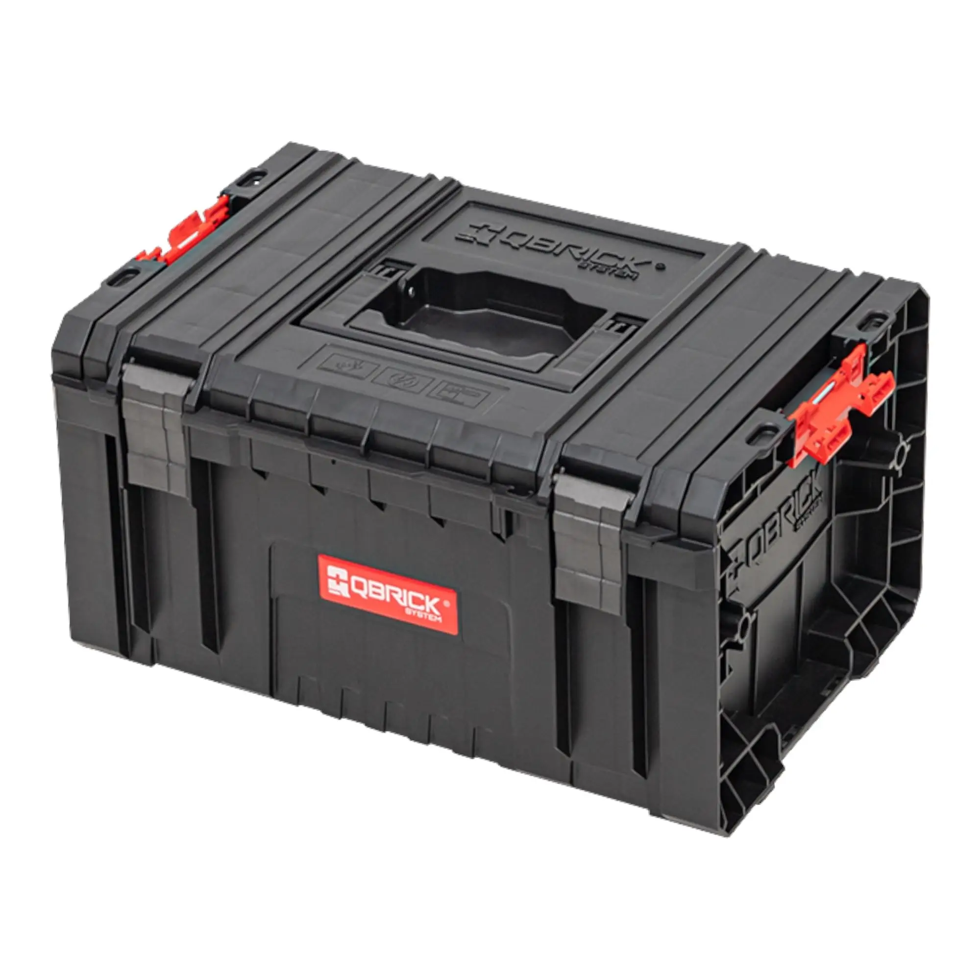 Qbrick Toolbox Pro - Caja de herramientas (450 x 335 x 240 mm, con portaherramientas, caja de herramientas, caja de taller, maletín)