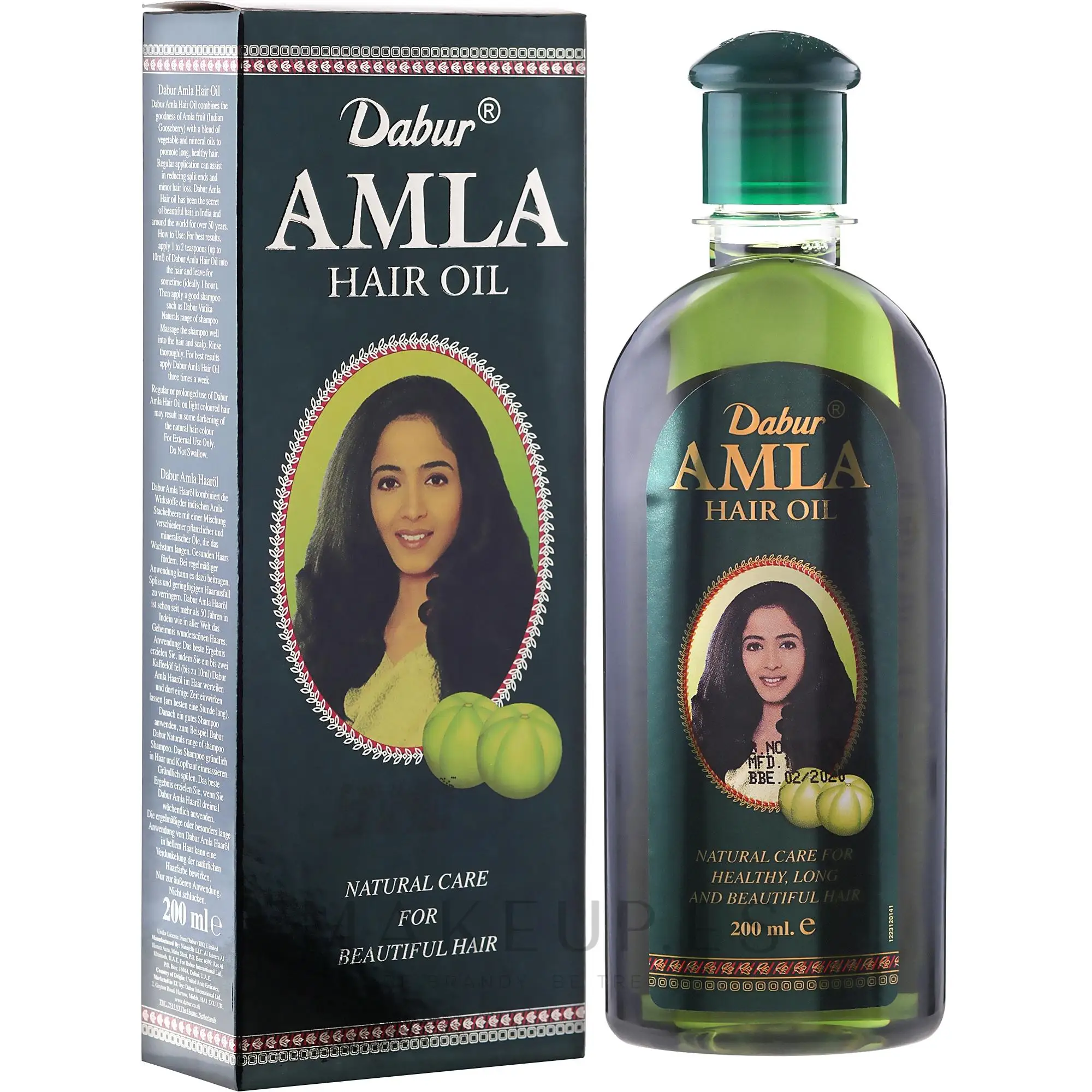 Beautiful extensions-Dabur Amla Healthy Long And Beautiful Hair Oil 200ml. Oil for hair (the product is not suitable for light hair). Natural oil used for hair health containing Indian gooseberry extracts