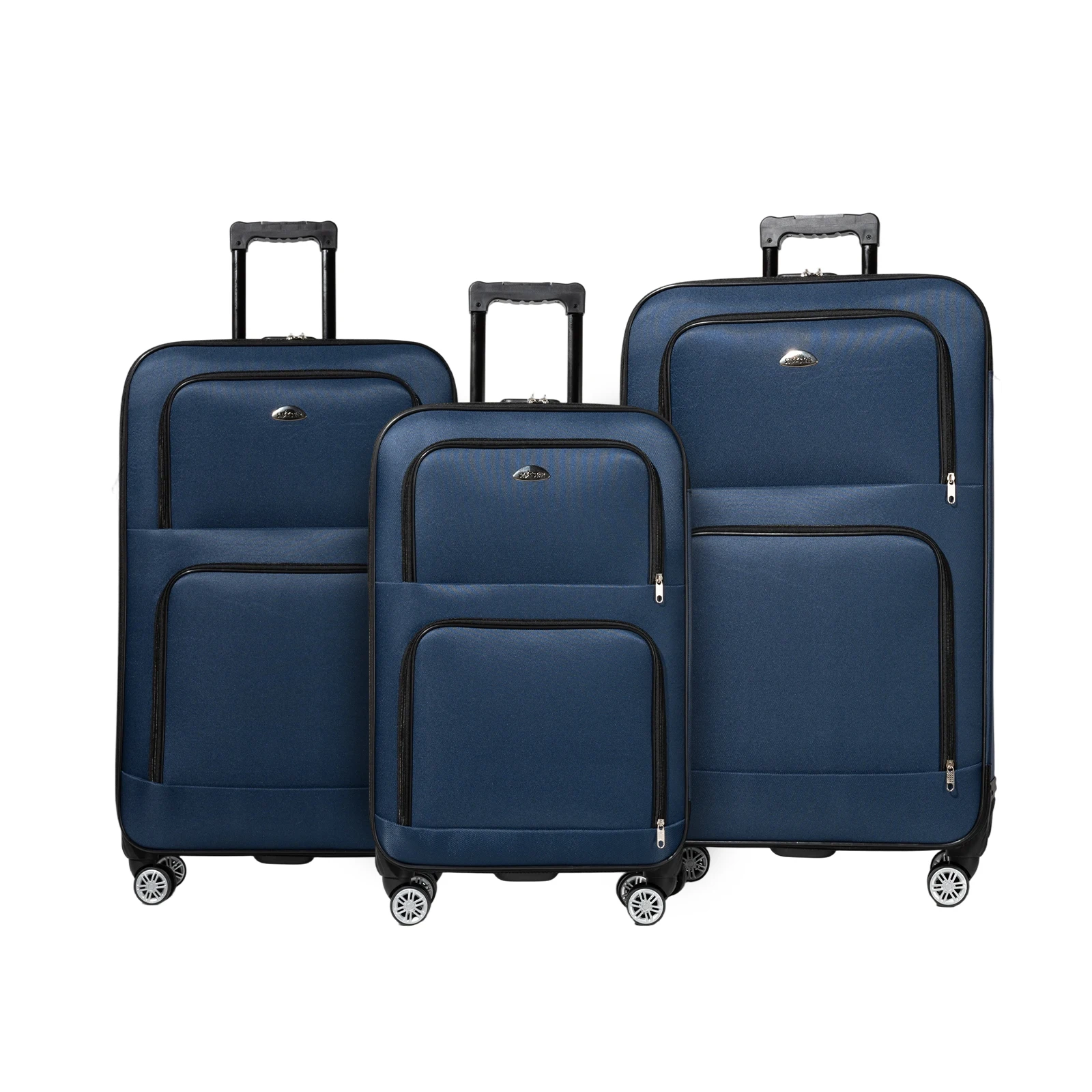 Juego de Maletas de Tela 3 Piezas. Conjunto Maletas de Viaje elegantes Tela Trolley buena calidad. Set 20/24/28 pulgada,maleta con ruedas desmontables de embarque,maletas de cabina con 4 Ruedas