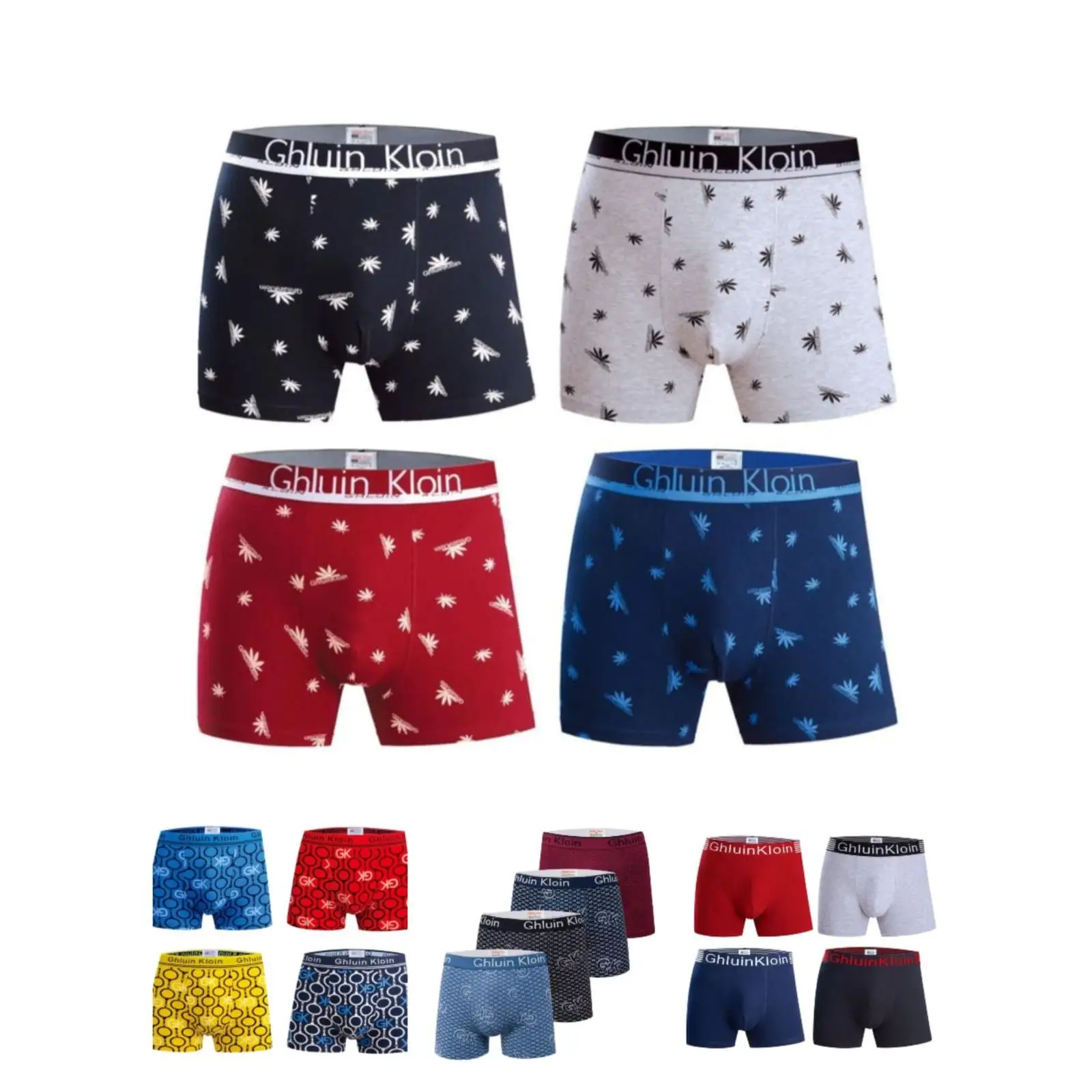 Cotton Quality Men's Boxers-Men's Cotton Boxers-Cotton Men's Underpants-Men's Cotton-Boxer High Quality GHLUIN KLOIN GK Size M L XL XXL Random Assorted Models. Read description