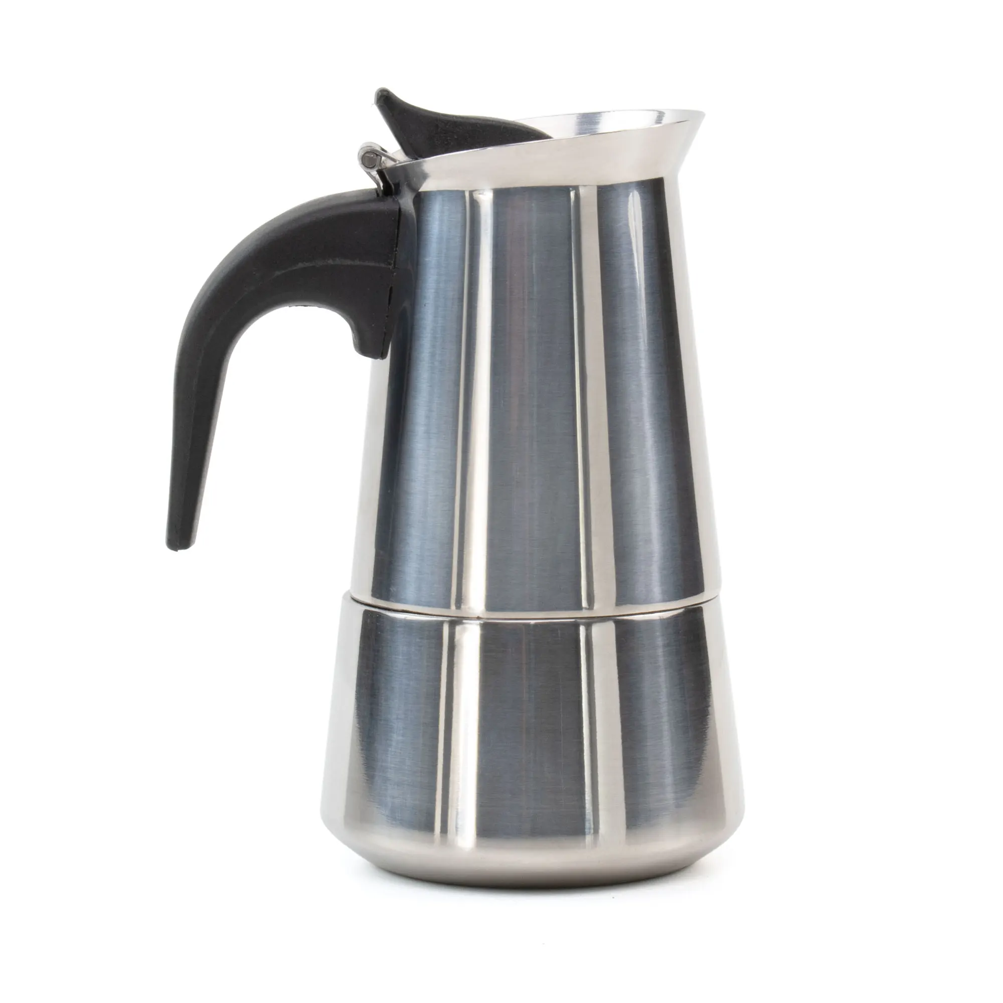 Cafetera de Acero Inoxidable The Secret Home - Espresso con Filtro Desmontable - Mango Ergonómico - Ideal para Cocina de Gas - Varios Tamaños