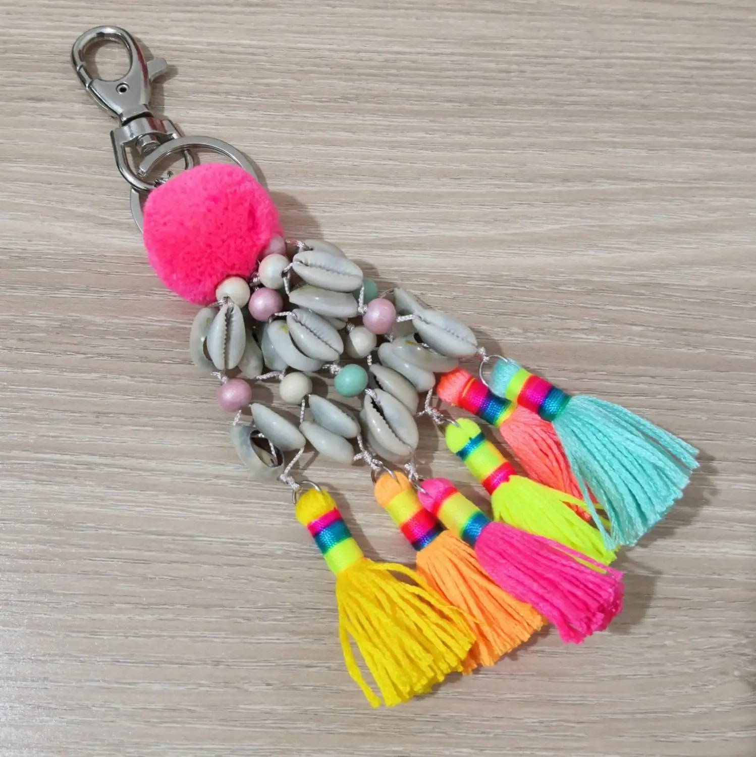 Bohemian Handmade Jewelry Key ring Pendant Shells Tassel Keychain for Women Bag accessories Car Key Chains