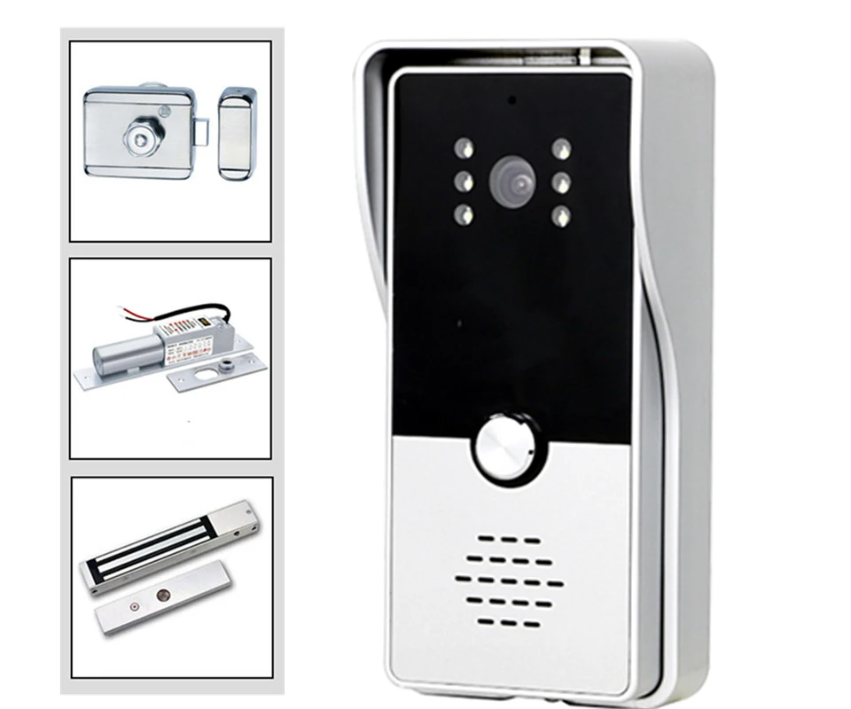 Dragonsview 7 Inch Video Door Phone Doorbell Intercom System With Monitor and Outdoor Panel Talk Call Monitoring Unlock