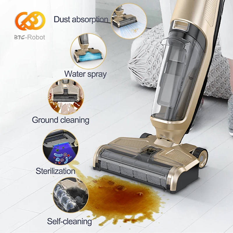 

Floor Washing Machine Floor Cleaner Mopping Machine Vacuum Cleaner Can Be In Wet And Dry Wireless LCD Screen