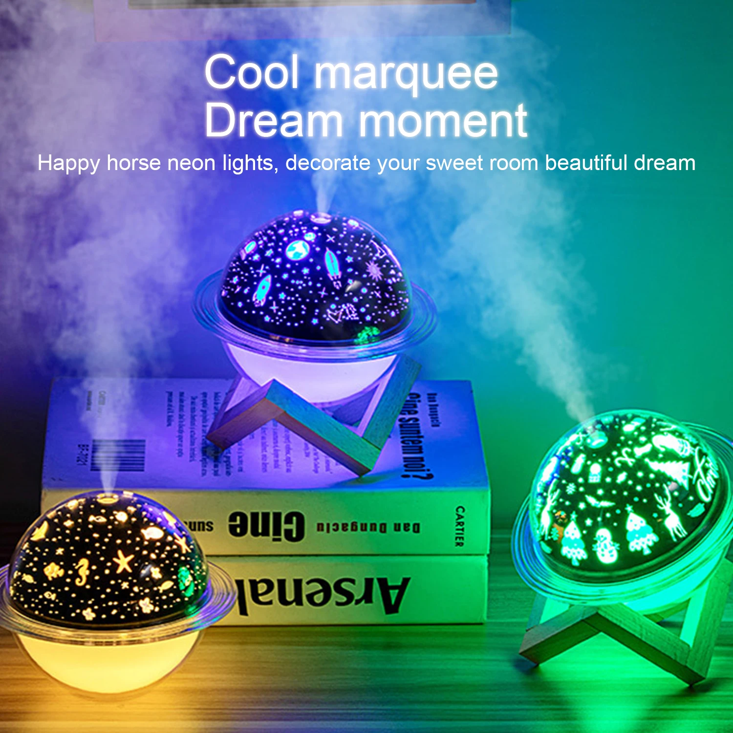 Przenośny mininawilżacz powietrza dyfuzor 2 tryby mgły bezwodne automatyczne wyłączanie dyfuzor do aromaterapii dla domu dziecko sypialnia podróży Xmas