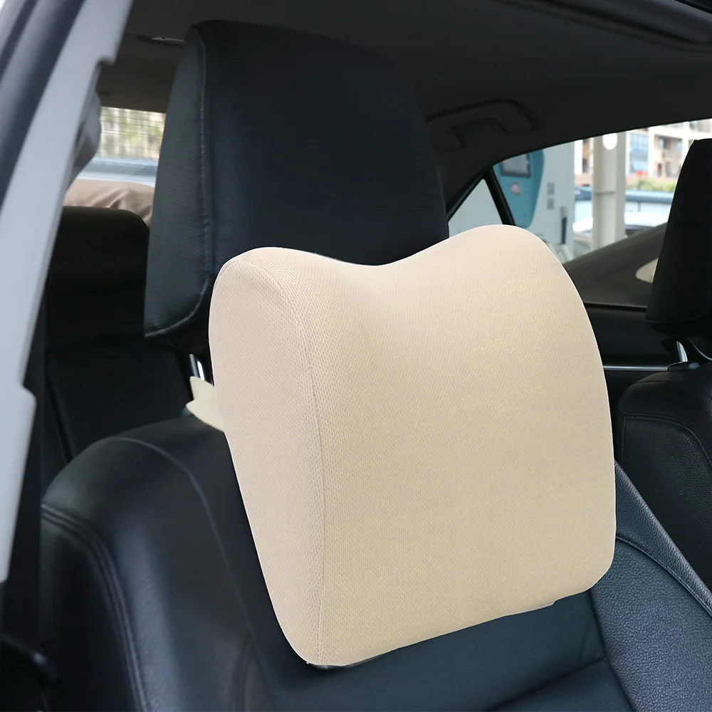 Auto Kopfstütze Nacken kissen Reises tütze Polyester weiche Kopfstütze für feat Stuhl in Auto Memory Foam Kissen Stoff bezug