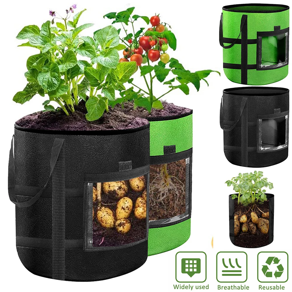 

Plant Growth Bag home garden Potato greenhouse Vegetable Plant Bag Moisturizing jardin Vertical Garden Grow Bag seedling pot D30