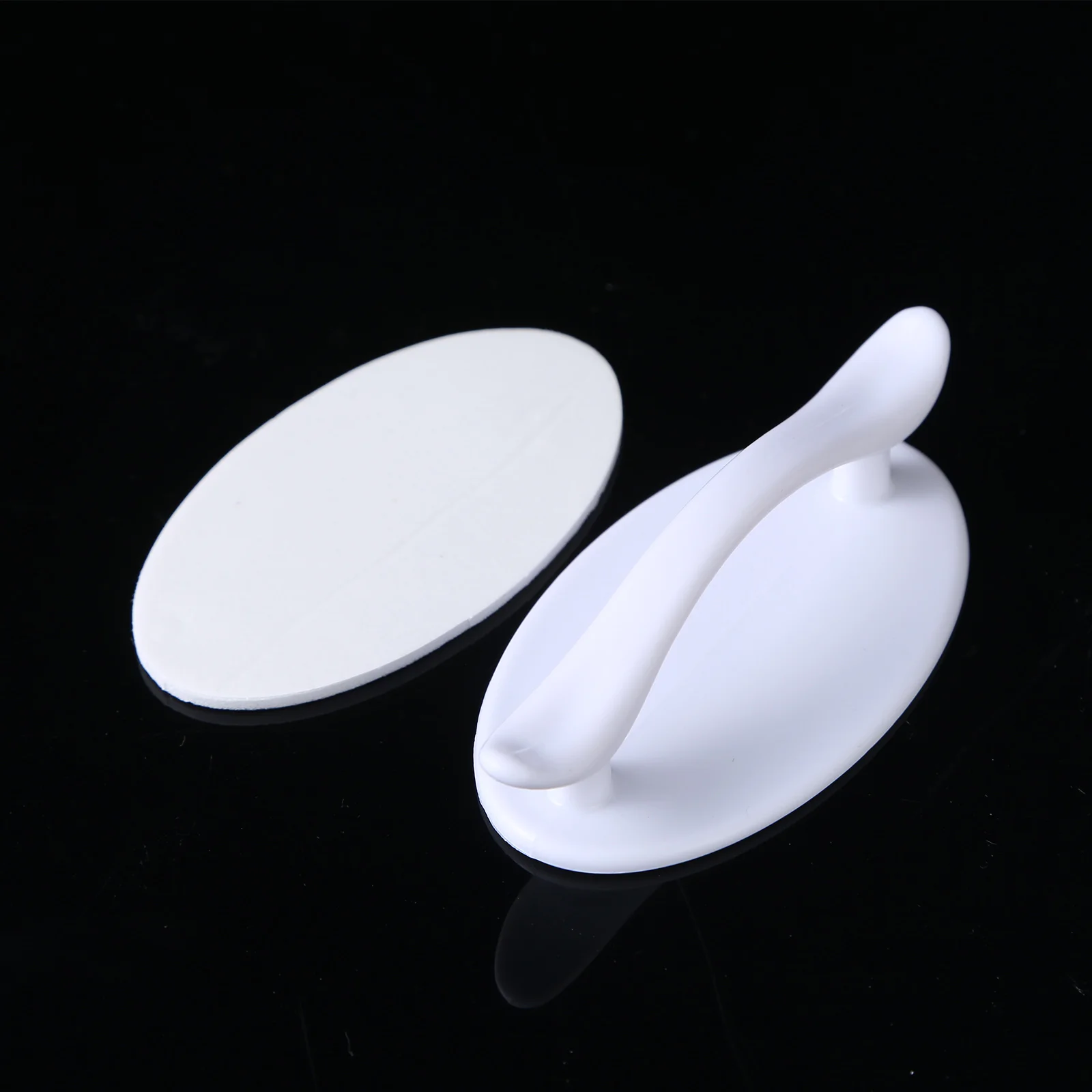 

10Pcs Self-Adhesive Door Knobs Closet Drawer Pulls Punch-Free Cabinet Door Handles Decorative Oval Shape Furniture Konb Handles