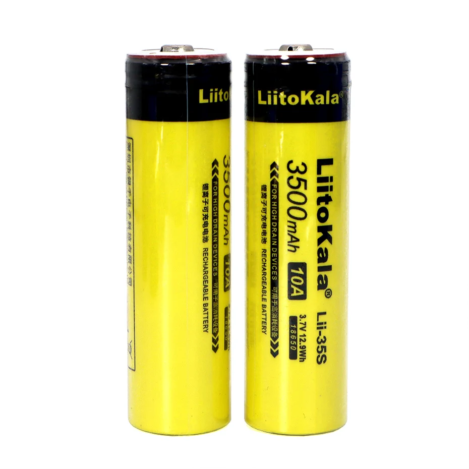 1-20PCS New LiitoKala Lii-35S 18650 Battery 3.7V 3500mAh Rechargeable Lithium Battery For LED Flashlight+DIY Pointed