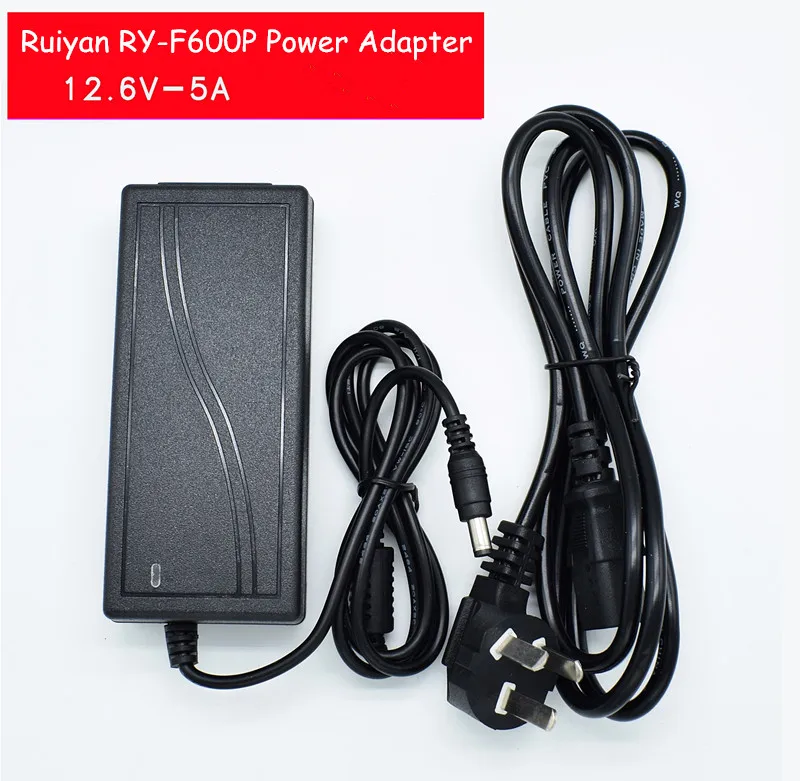 Ruiyan RY-F600P 12.6 Adaptor Daya Splicer Fiber Optik Adaptor Pengisi Daya AC/DC V 5A Dibuat Di Cina