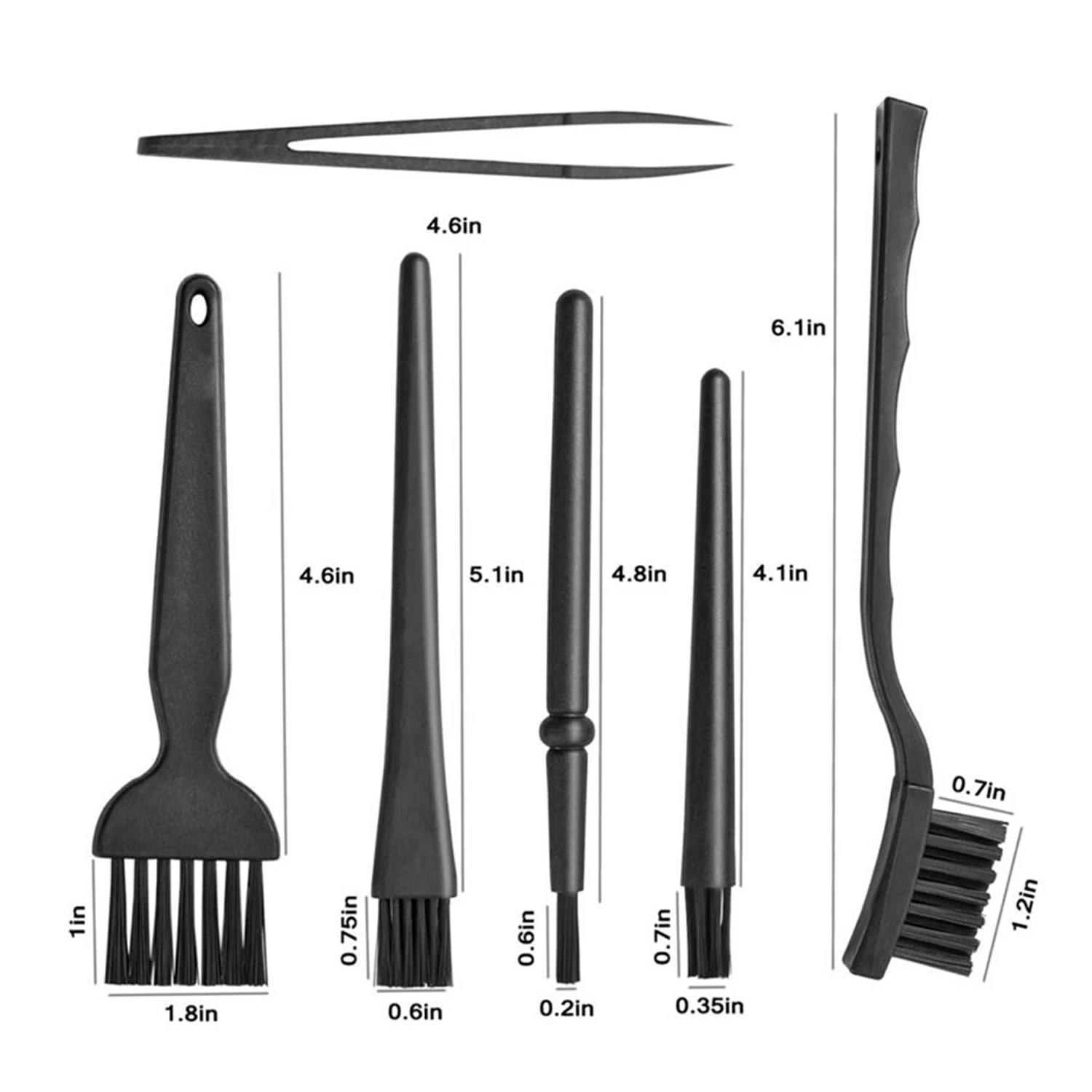 6 قطعة مجموعة تنظيف المهنية الصغيرة المحمولة مكافحة ساكنة الكمبيوتر المحمول لوحة المفاتيح الغبار فرش نظافة الملحقات