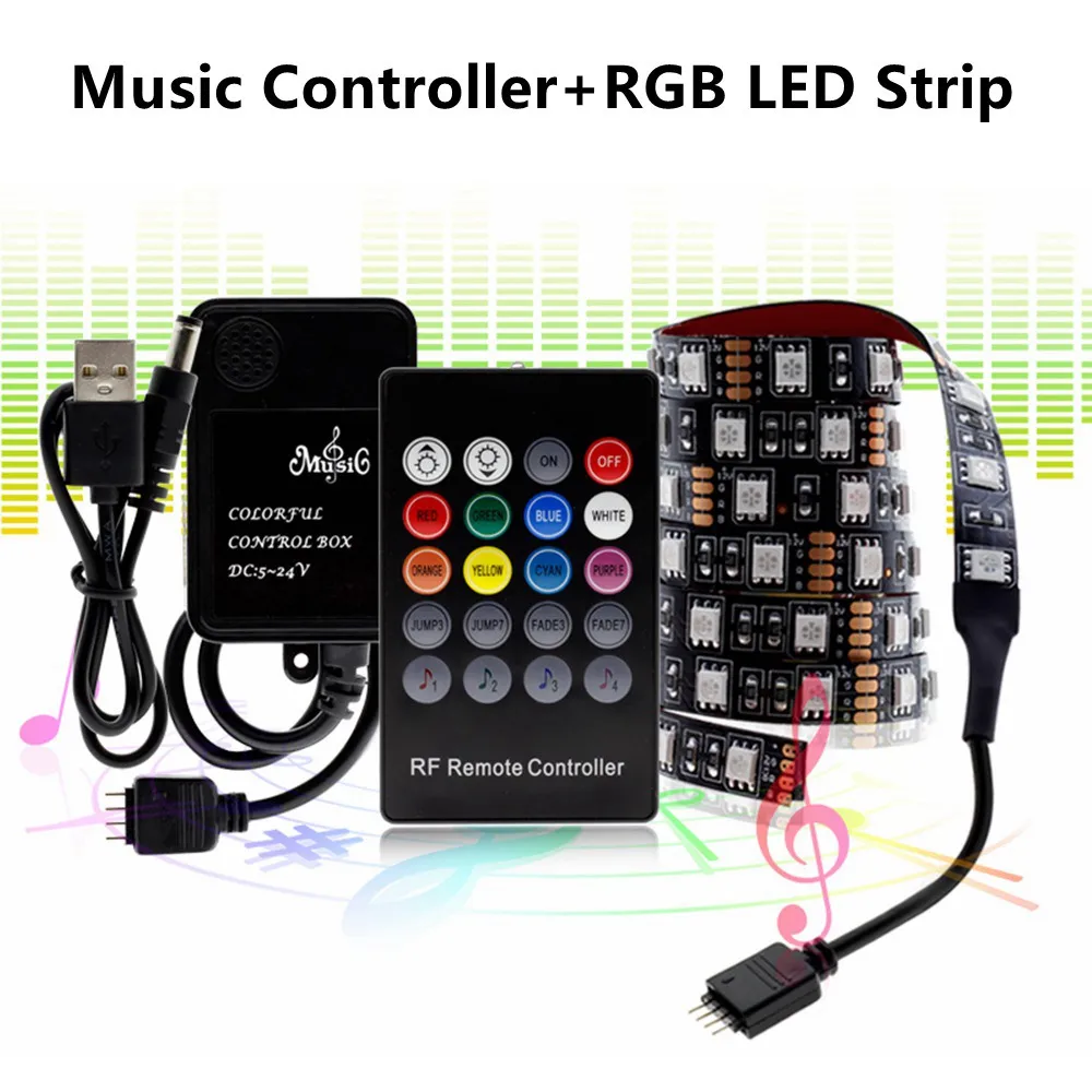 USB LED Strip 5V SMD5050 RGB Changeable LED TV Background Lighting 50CM 1M 2M 3M 4M 5M DIY Flexible LED Light