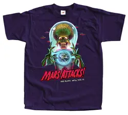 SALE: MARS ATTACK PURPLE M SIZE DTG PRINT MEN T SHIRT NEW