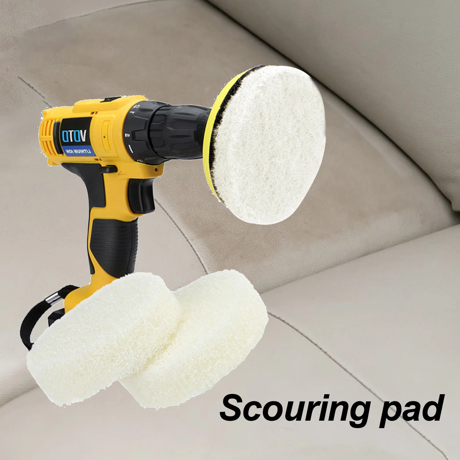 

Replaceable Scouring Pad Cleaning Brush For Electric Drill Brush Cleaning Furniture Kitchens Sofas Walls Car Bodies