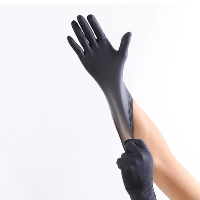 

100PCS Disposable Gloves Nitrile Food Grade Waterproof Allergy Free Work Safety Gloves Latex Gloves For Tattoo Supplies