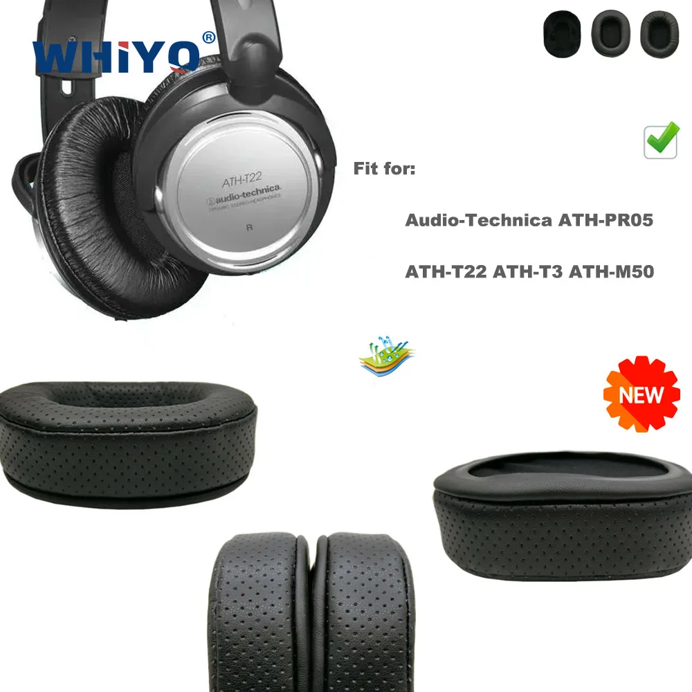 

New Upgrade Replacement Ear Pads for Audio-Technica ATH PR05 T22 T3 M50 Headset Leather Cushion Velvet Earmuff Earphone Sleeve