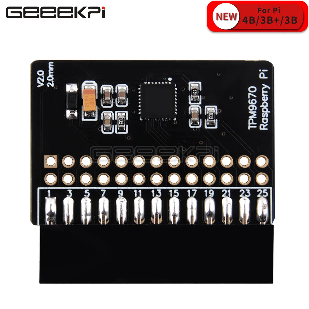 GeeekPi TPM9670 Module Compatible With Windows 10 IoT (on Pi 2 / 3) For Raspberry Pi 4B/ 3B+/ 3B/ 2B