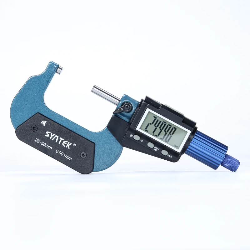 Electronic Bluetooth Micrometer 0.001mm Digital LCD Outside Micrometers Caliper Gauge Meter 0-100mm Data Output Measure Tools