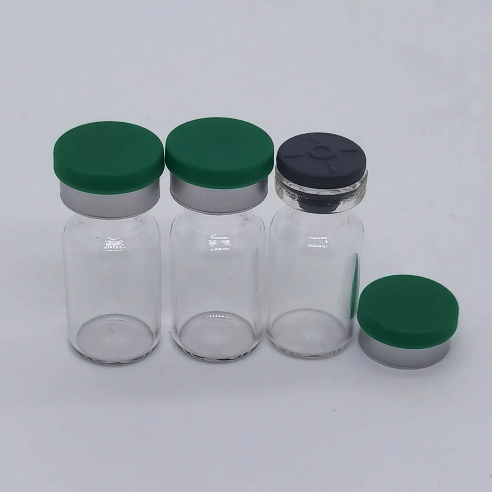 

100pcs/lot 2ml Clear Injection Glass Vial with Filp Off Cap Pharmaceutica Sample Vials & Rubber Stopper