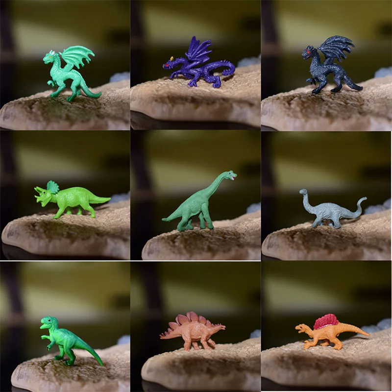 Miniatures Myth Dragon Wild Animal Jurassic Dinosaur Model Tyrannosaurus Brachiosaurus Fairy Garden Action Figure Figurine Toys