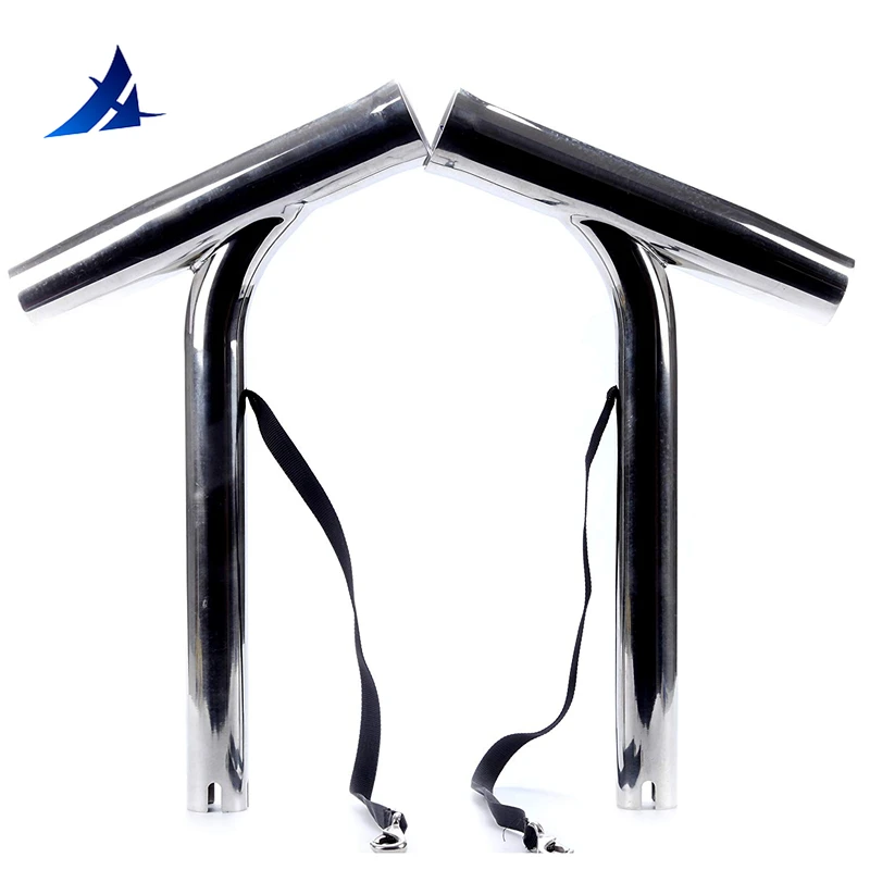 Boat Accessories Marine 2 Pieces Sliler Highly Polished Stainless Steel Outrigger Stylish Rod Holder 14