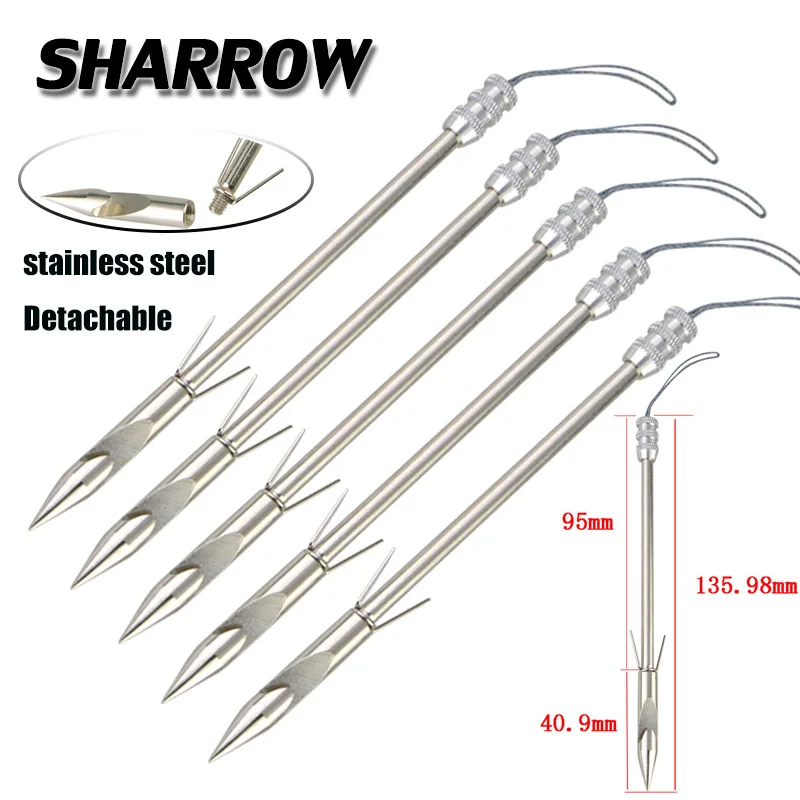 

6/12/24pc Archery Fishing Broadhead Arrowhead Slingshot Catapult Dart Outdoor Hunting Shooting Bow And Arrow Fishing Accessories