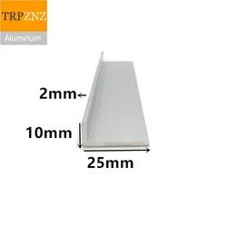 10x25mm di spessore 2mm 6063 profilo triangolare per bordi in alluminio a forma di L in alluminio ad angolo retto