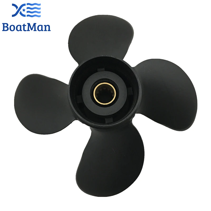 Boat Propeller 10.3x13 For Suzuki Outboard Motor 35-65 HP Aluminum 13 Tooth Spline Factory Outlet 4 Blade Engine Part