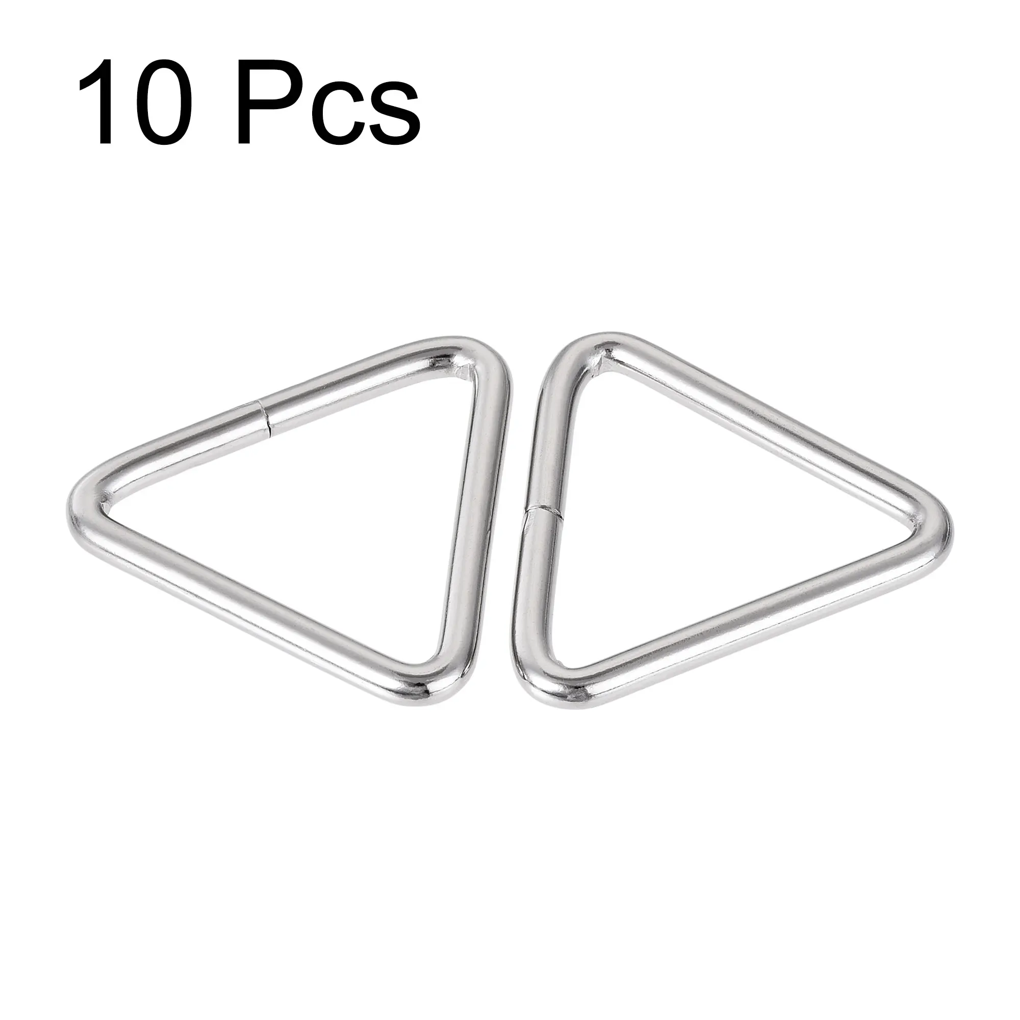 uxcell Triangle Ring Buckle, 1.46"(37mm) Inner Width for Hardware Strap Craft DIY 10pcs