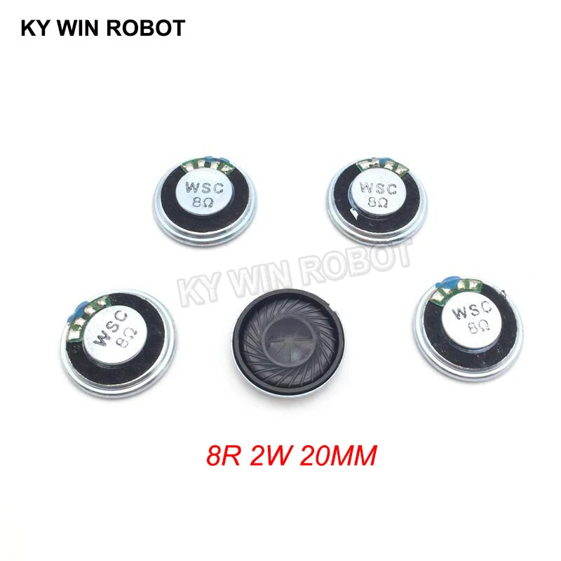 5 sztuk/partia nowy ultracienki mini głośnik 8 omów 2 watów 2W 8R średnica głośnika 20MM 2CM grubość 5MM